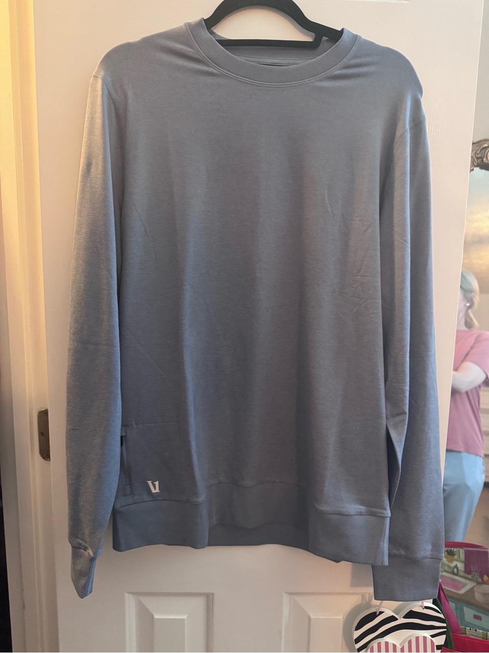 Vuori Men’s Ponto Performance Pullover Crew Blue Large